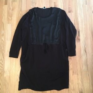 Simply Vera black long sleeve tie waist dress XL